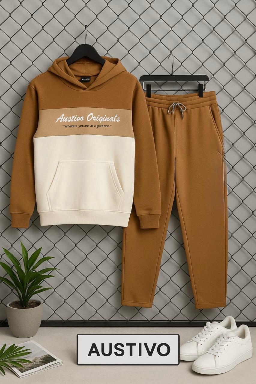 Austivo Plus Size Men's Co-ord Set