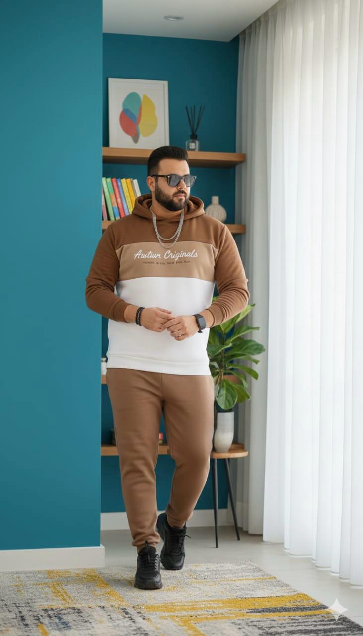 Austivo Plus Size Men's Co-ord Set