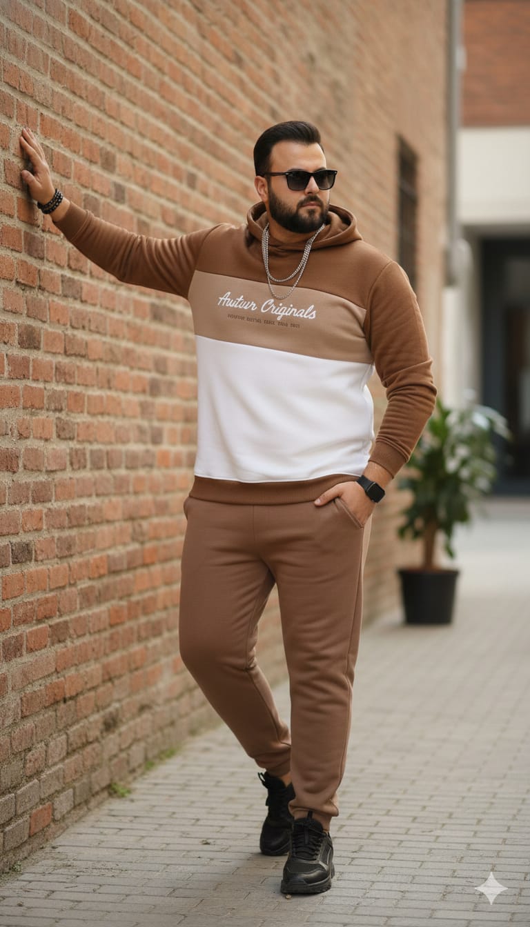 Austivo Plus Size Men's Co-ord Set