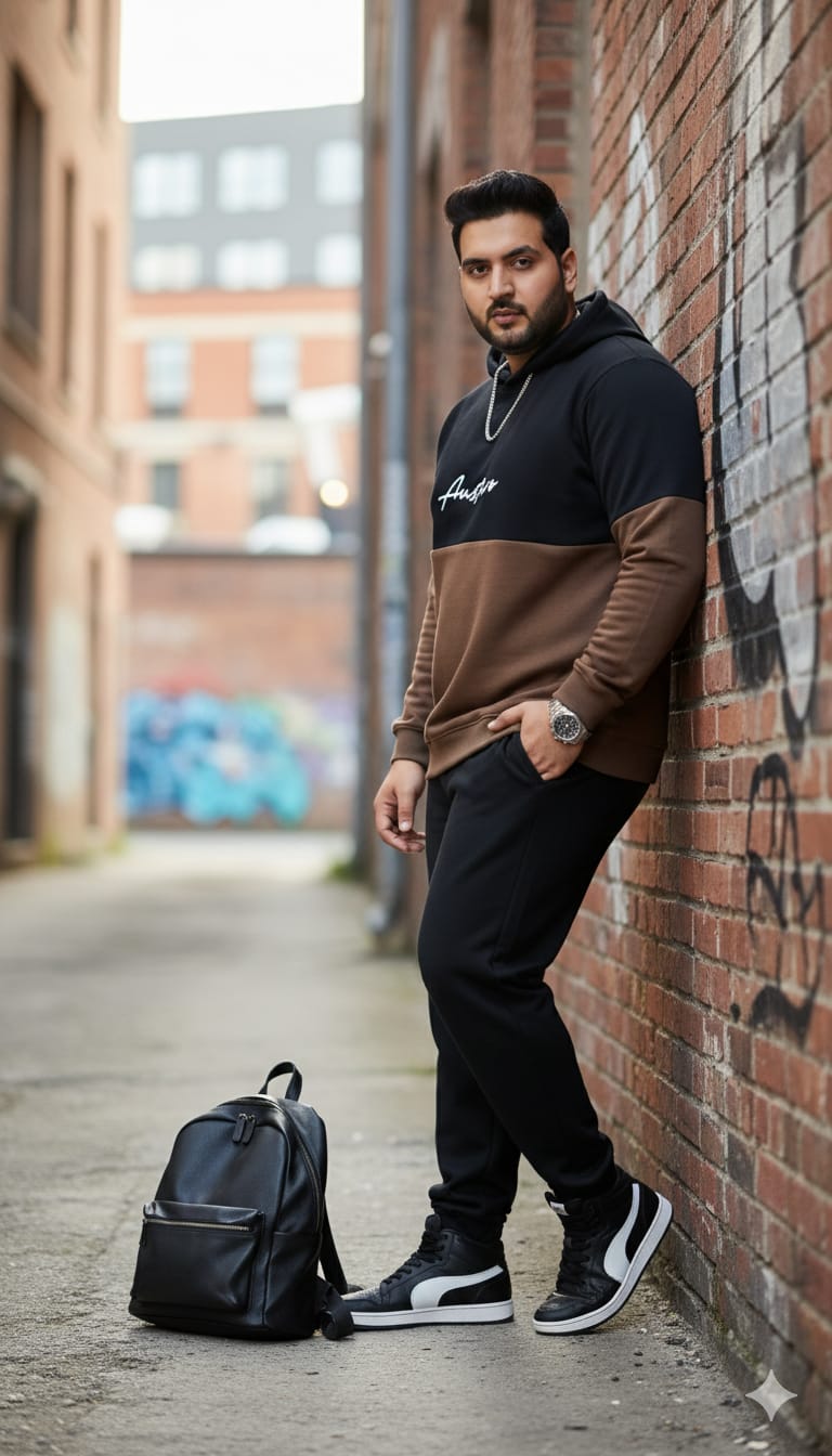 Austivo Plus Size Men's Co-ord Set