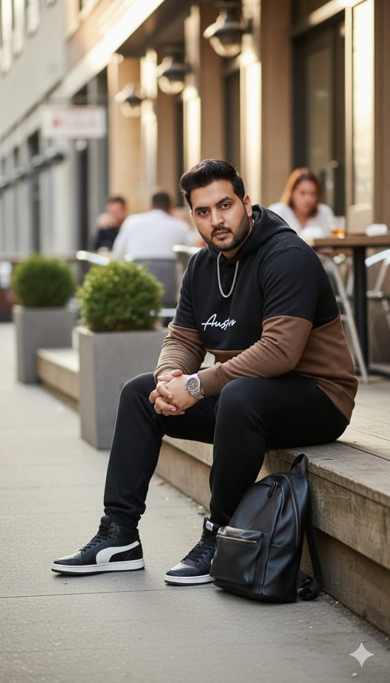 Austivo Plus Size Men's Co-ord Set