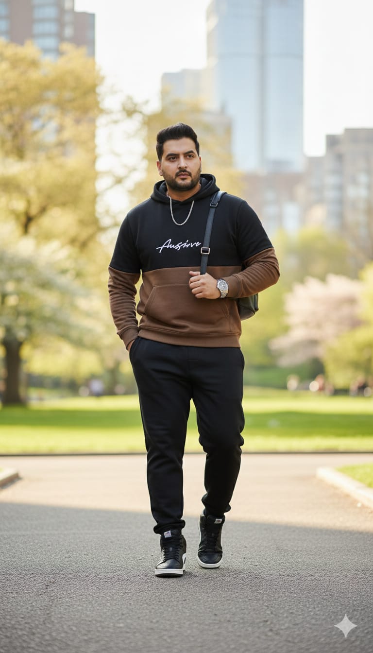 Austivo Plus Size Men's Co-ord Set