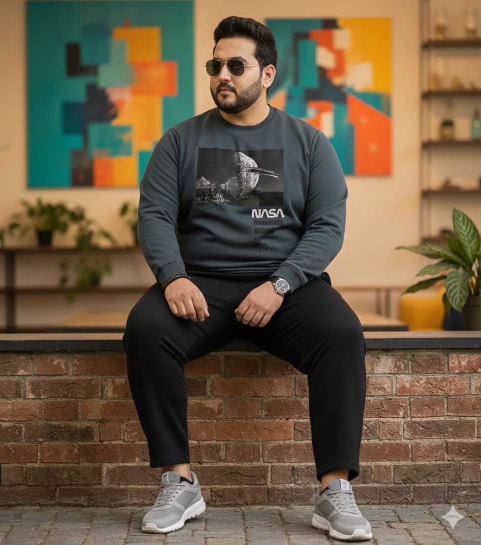 Austivo Plus Size Men's Co-ord Set