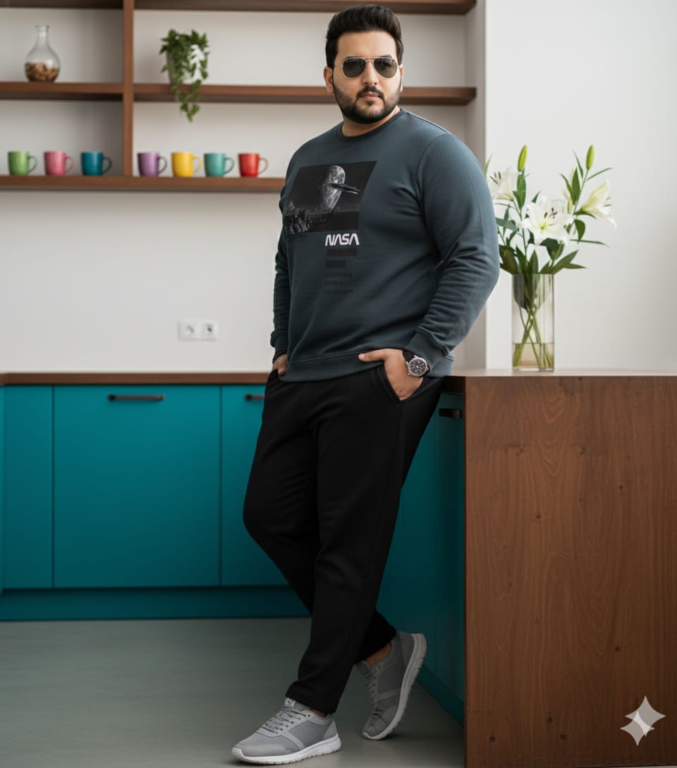 Austivo Plus Size Men's Co-ord Set