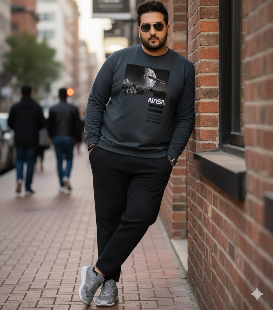 Austivo Plus Size Men's Co-ord Set