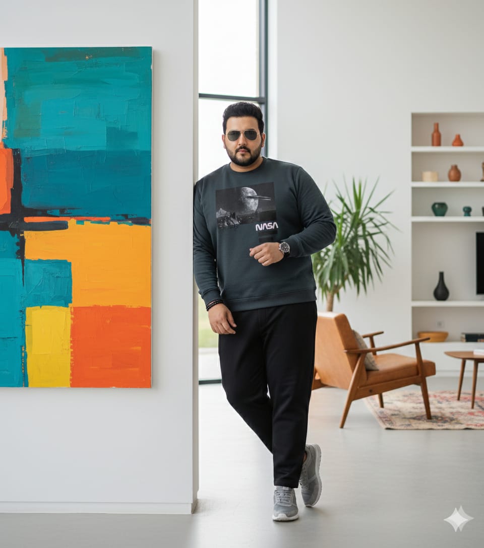 Austivo Plus Size Men's Co-ord Set