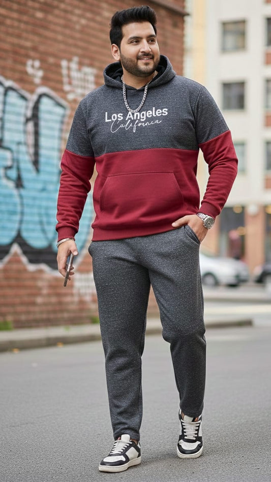 Austivo Plus Size Men's Co-ord Set