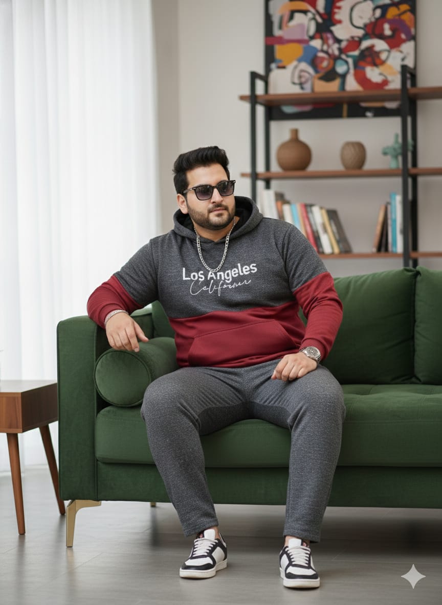 Austivo Plus Size Men's Co-ord Set