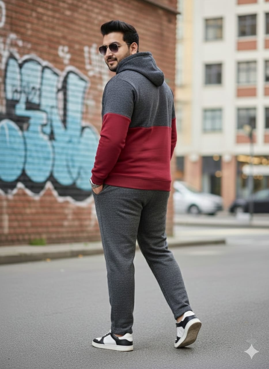 Austivo Plus Size Men's Co-ord Set