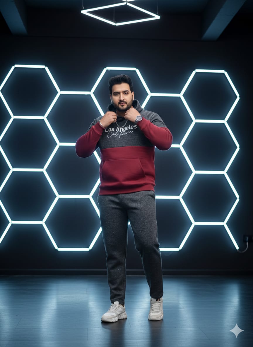 Austivo Plus Size Men's Co-ord Set