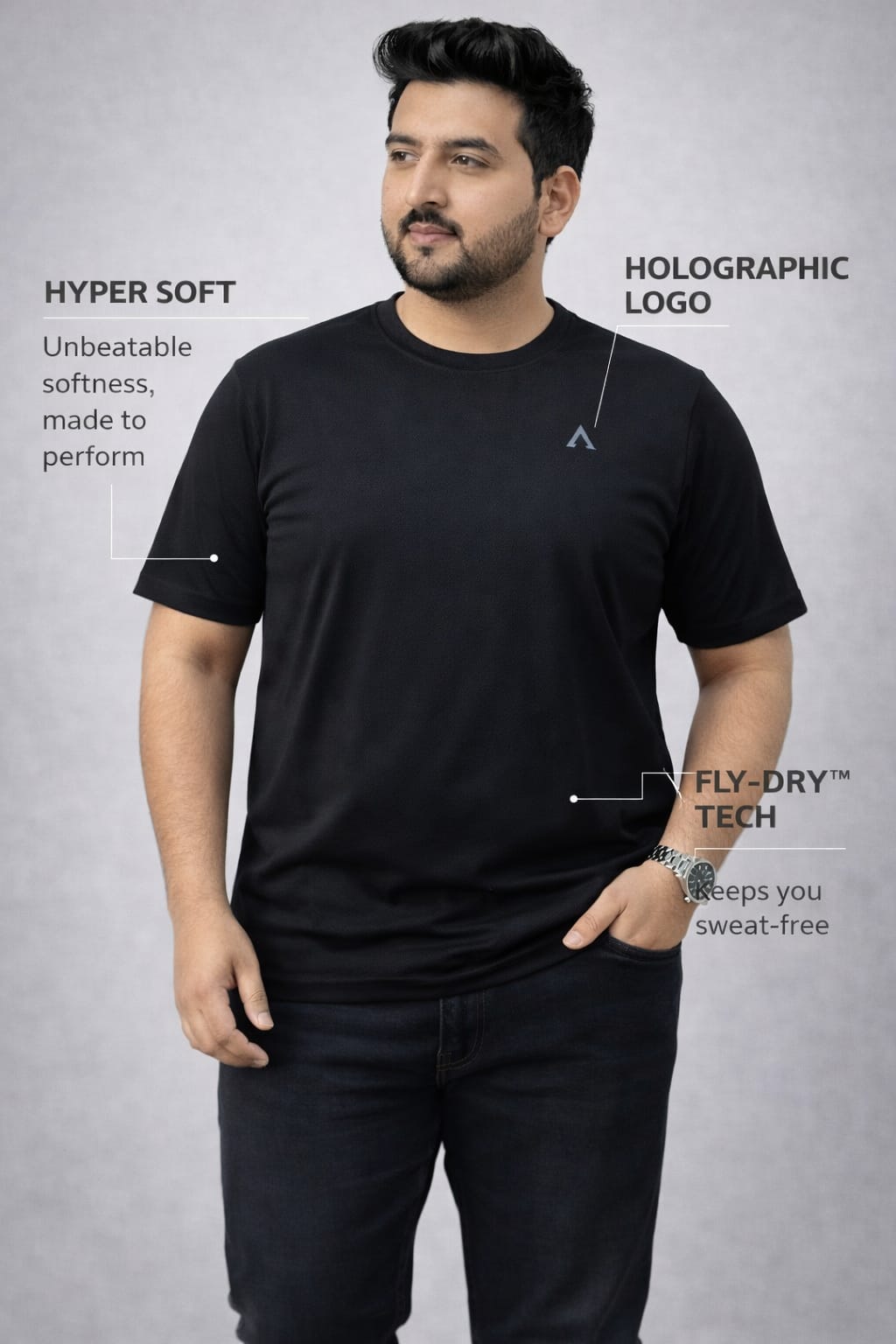 Austivo Men's Active Wear  T-shirt