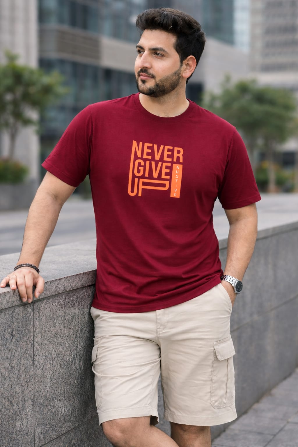 Austivo Men's Active Wear  T-shirt