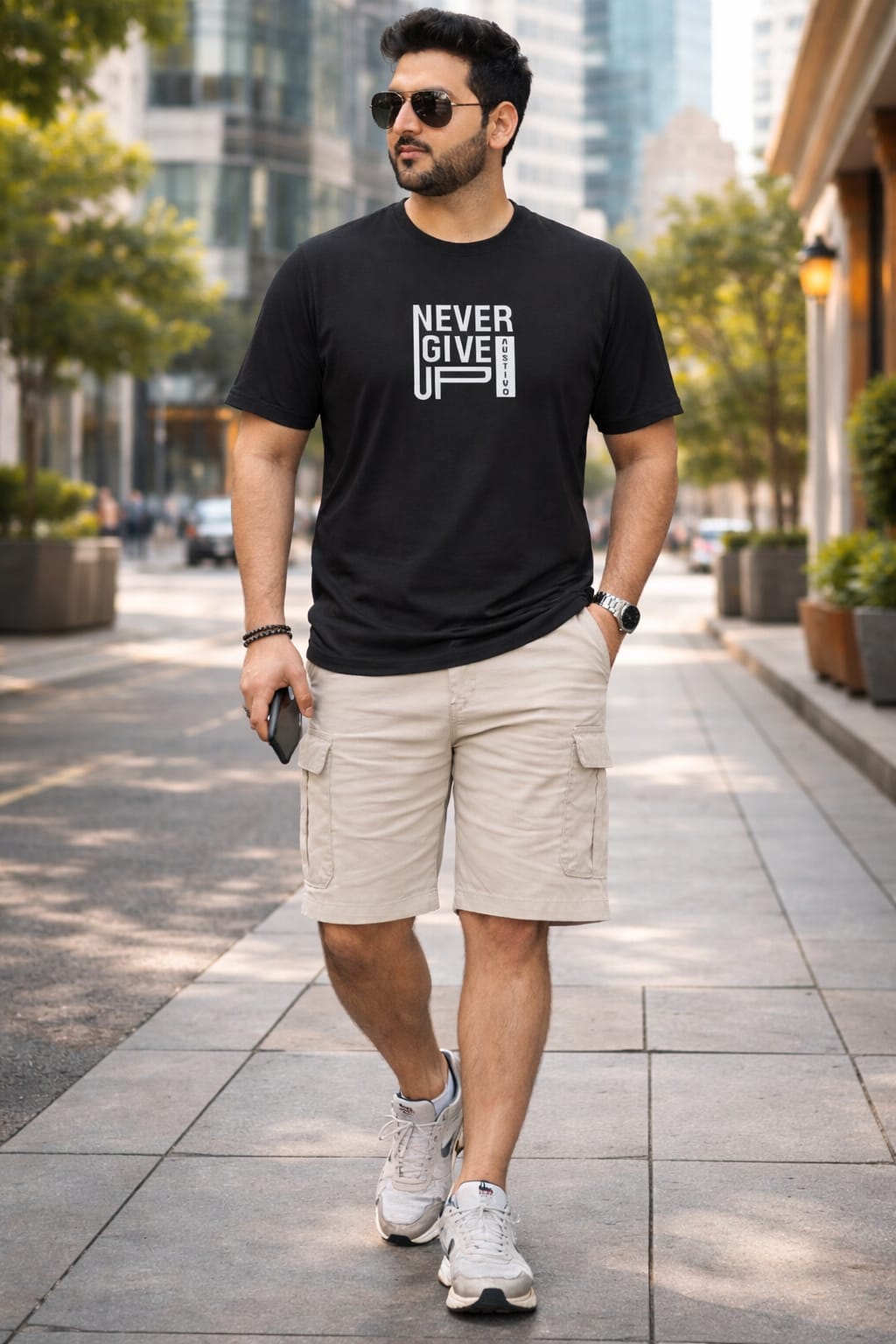 Austivo Men's Active Wear  T-shirt