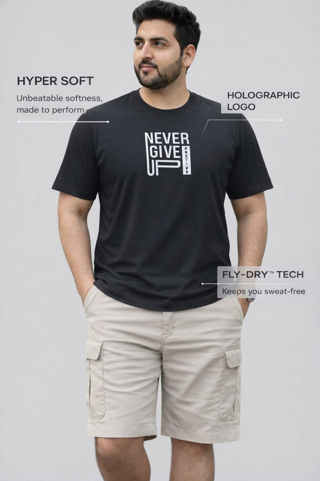 Austivo Men's Active Wear  T-shirt