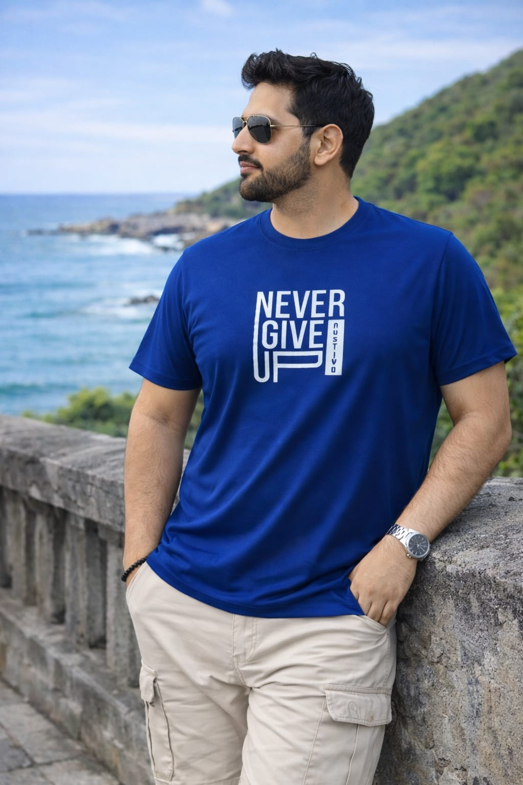 Austivo Men's Active Wear  T-shirt