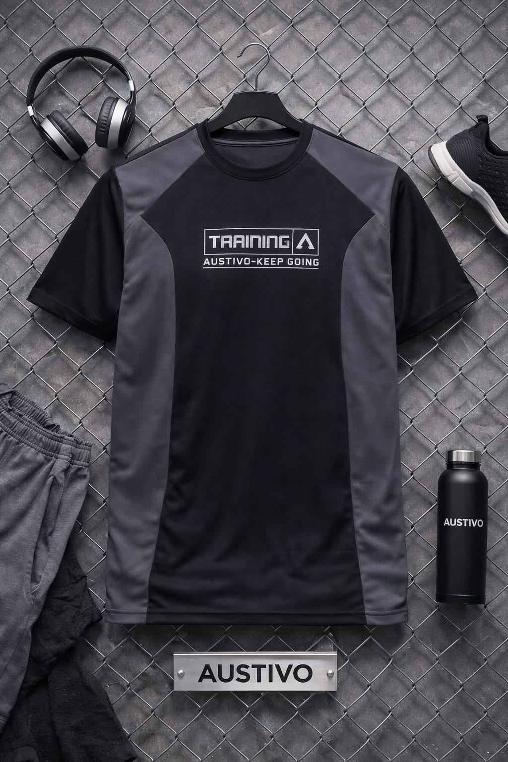 Austivo Men's Active Wear  T-shirt