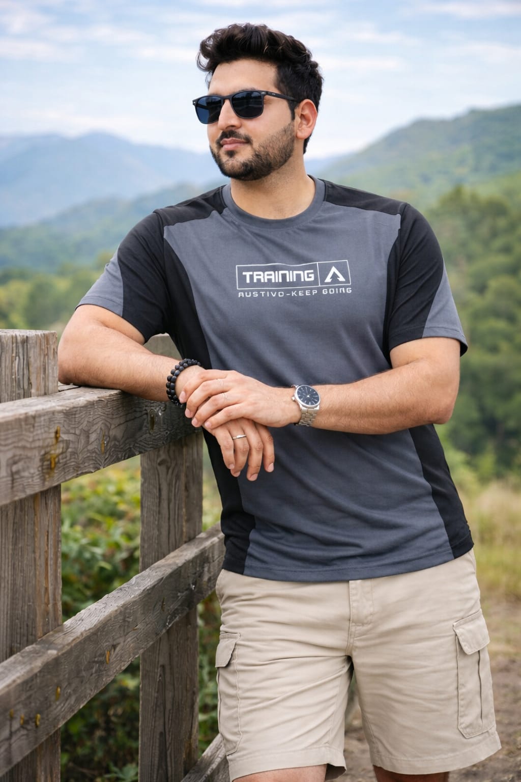 Austivo Men's Active Wear  T-shirt