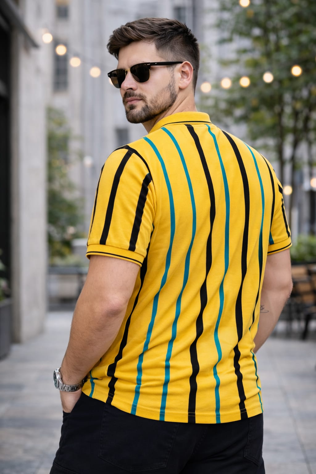 Austin Wood Solid Men Polo Neck Multicolor T-Shirt