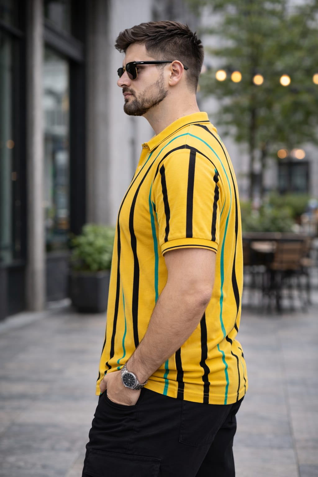Austin Wood Solid Men Polo Neck Multicolor T-Shirt