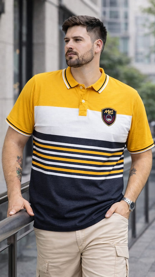 Yellow Stripers Polo T-shirt