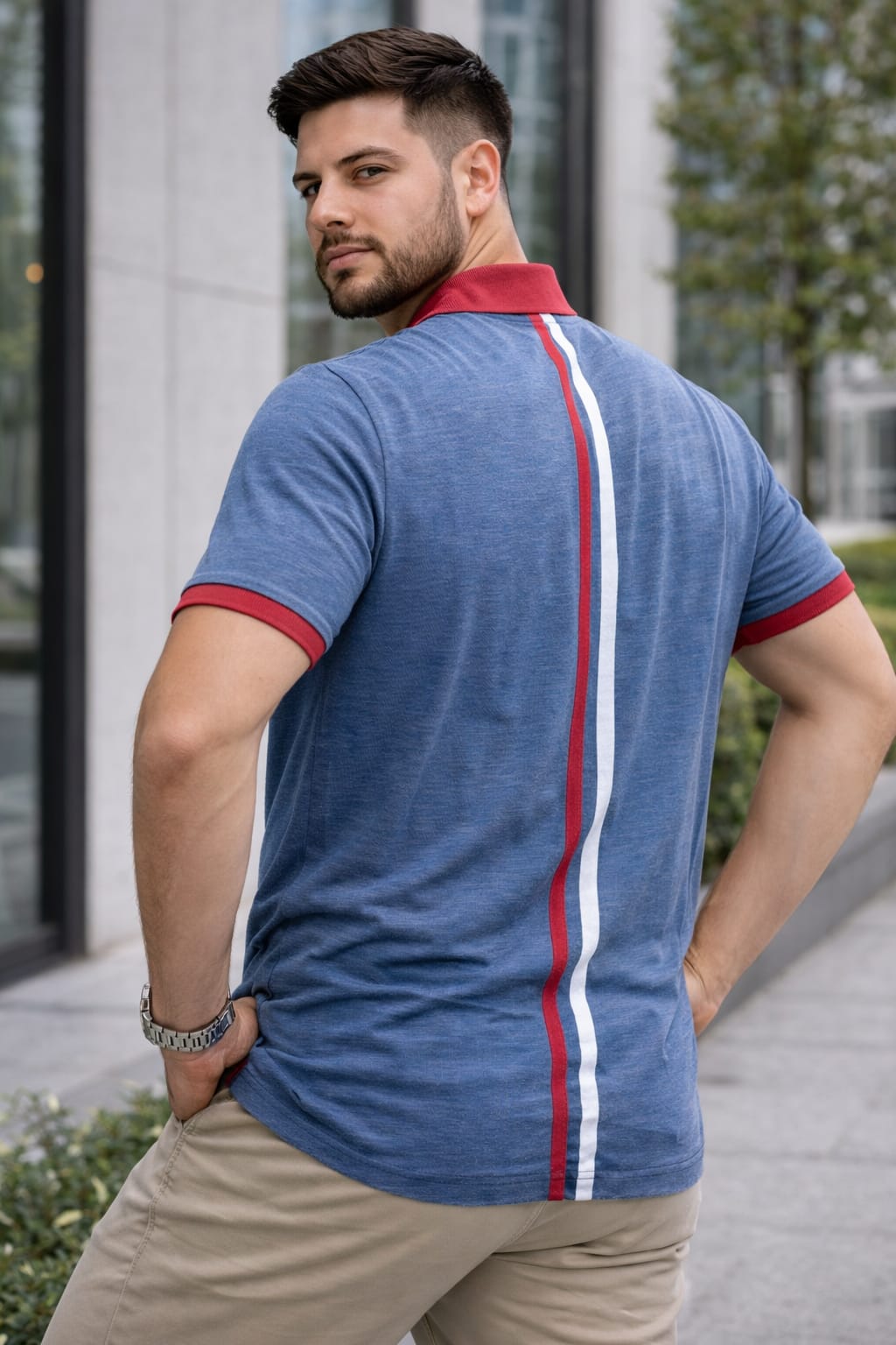 Austin Wood Solid Men Polo Neck Multicolor T-Shirt