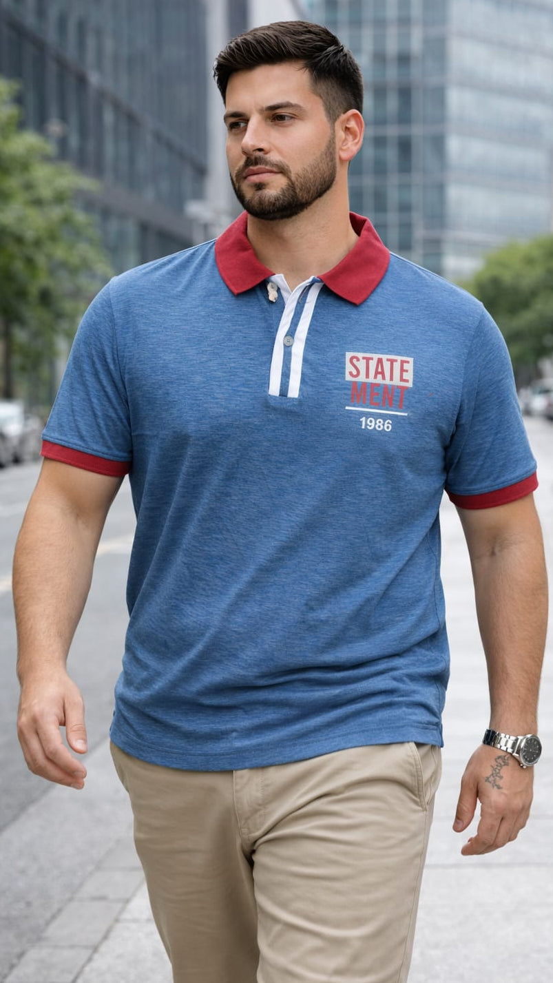 Austin Wood Solid Men Polo Neck Multicolor T-Shirt