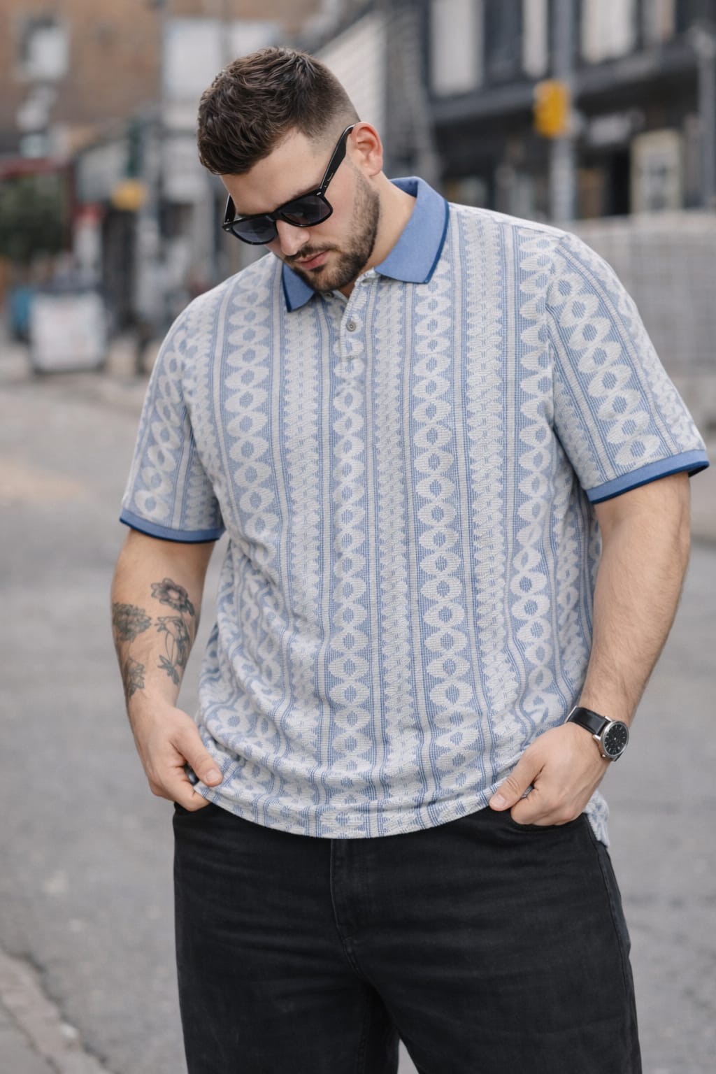 Austivo Men's  Polo Neck T-shirt