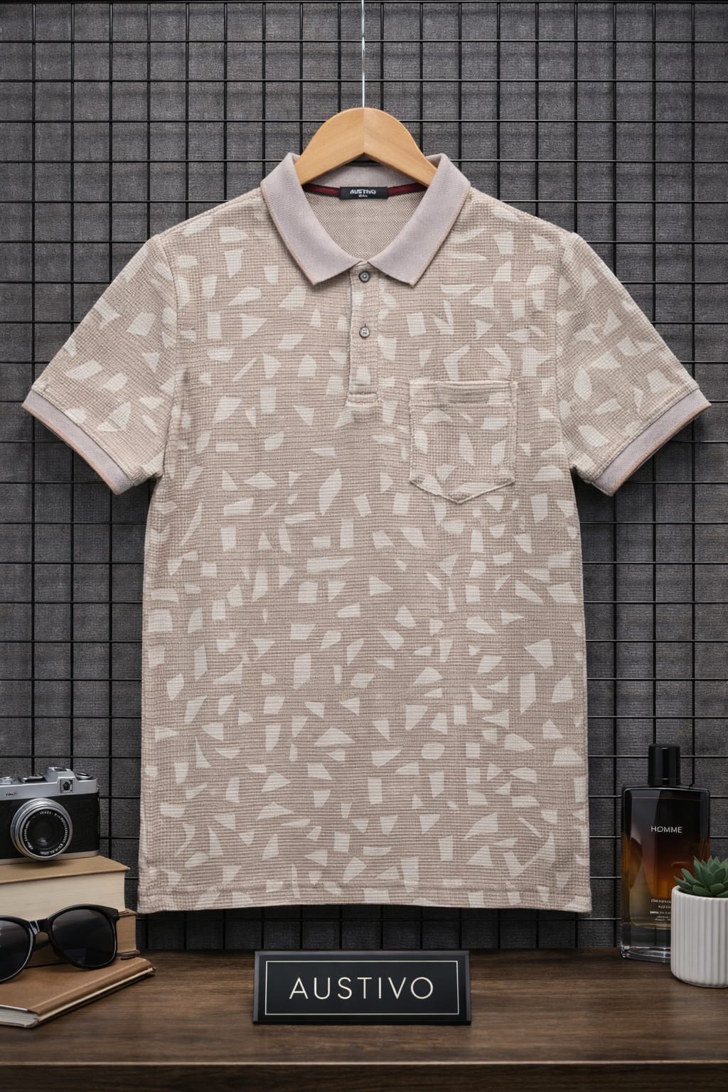 Austivo Men's  Polo Neck T-shirt