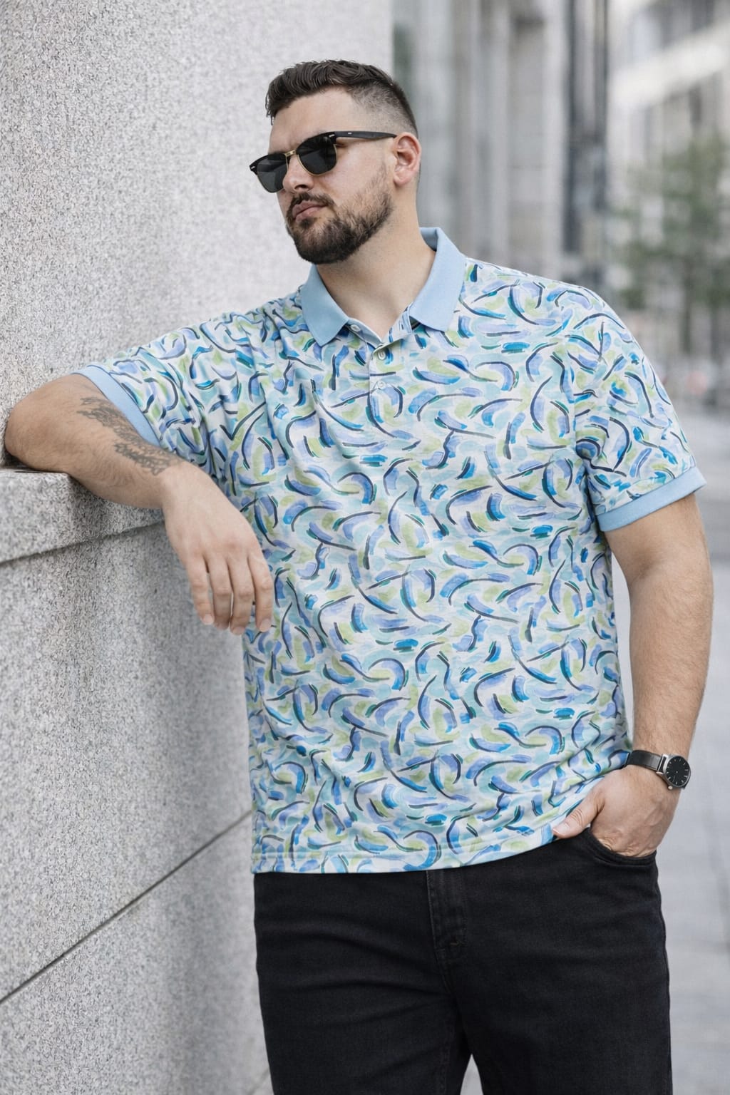 Austivo Men's  Polo Neck T-shirt