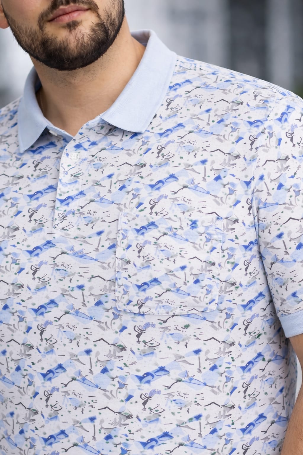 Austivo Men's  Polo Neck T-shirt