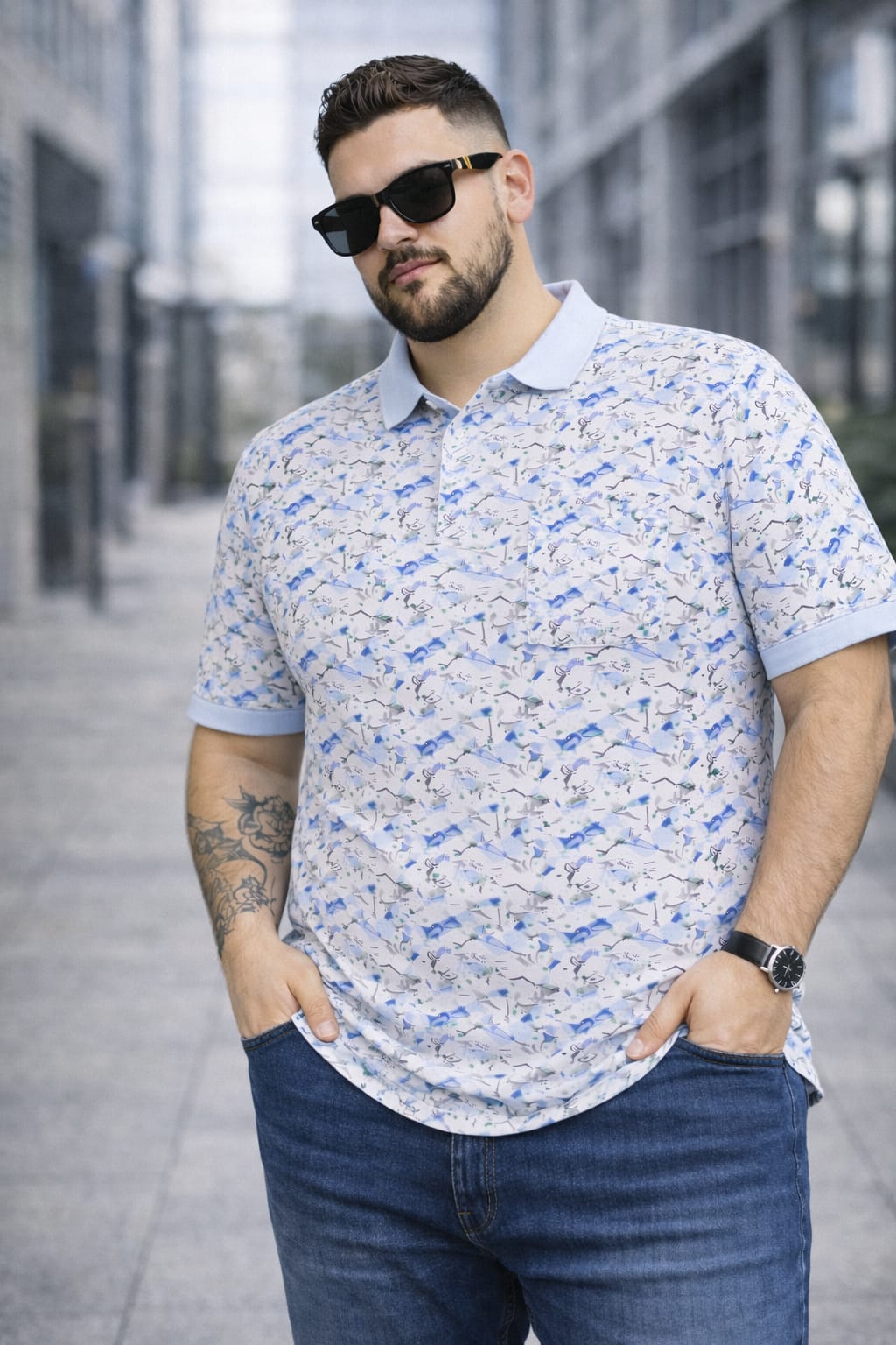 Austivo Men's  Polo Neck T-shirt