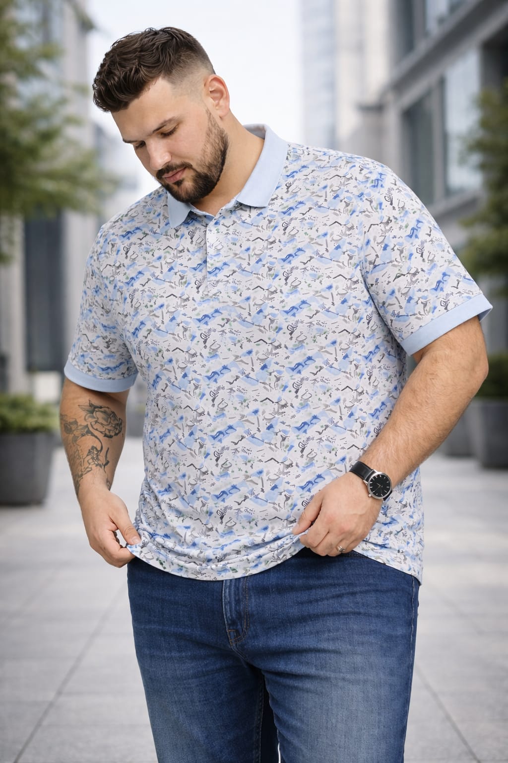 Austivo Men's  Polo Neck T-shirt