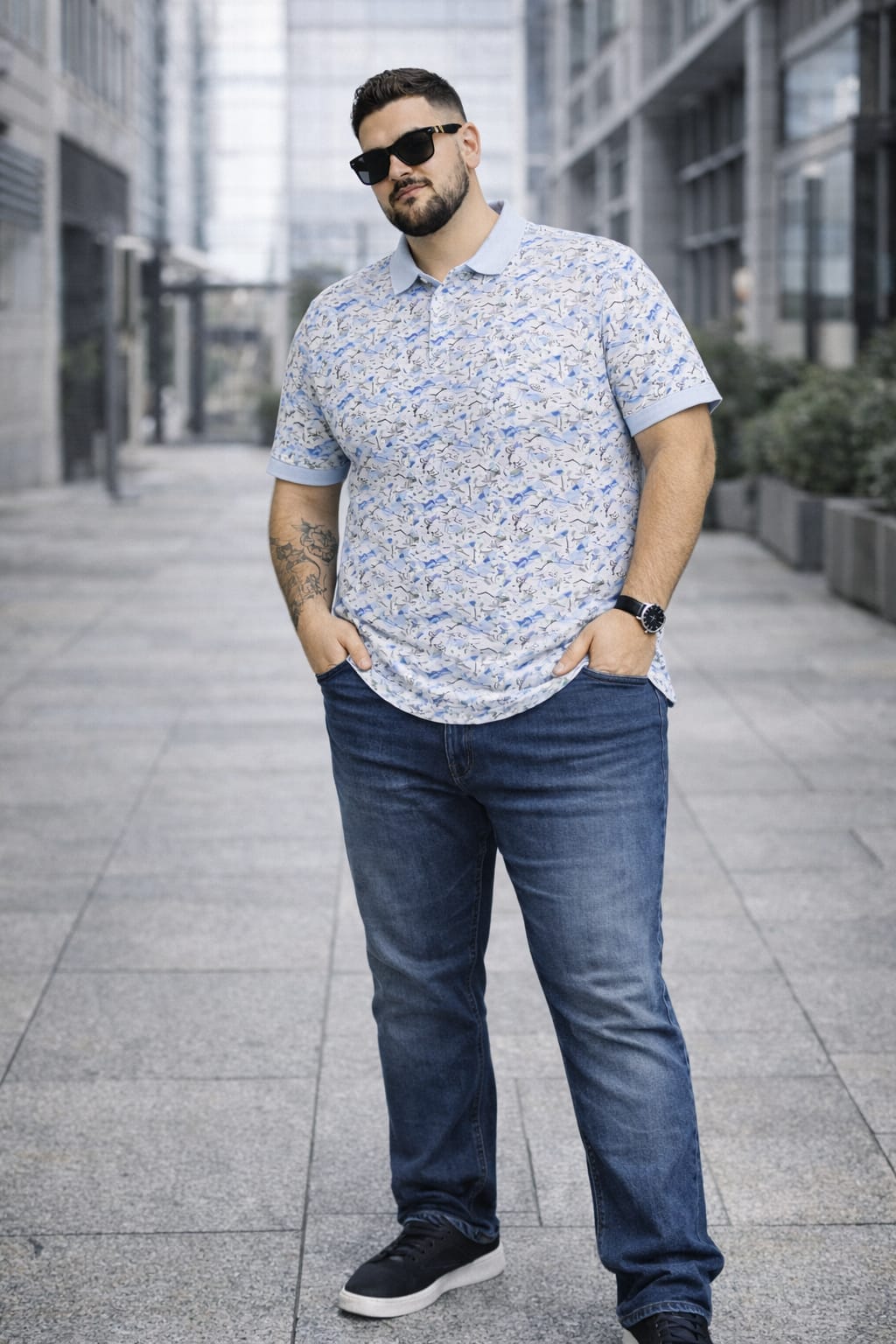 Austivo Men's  Polo Neck T-shirt