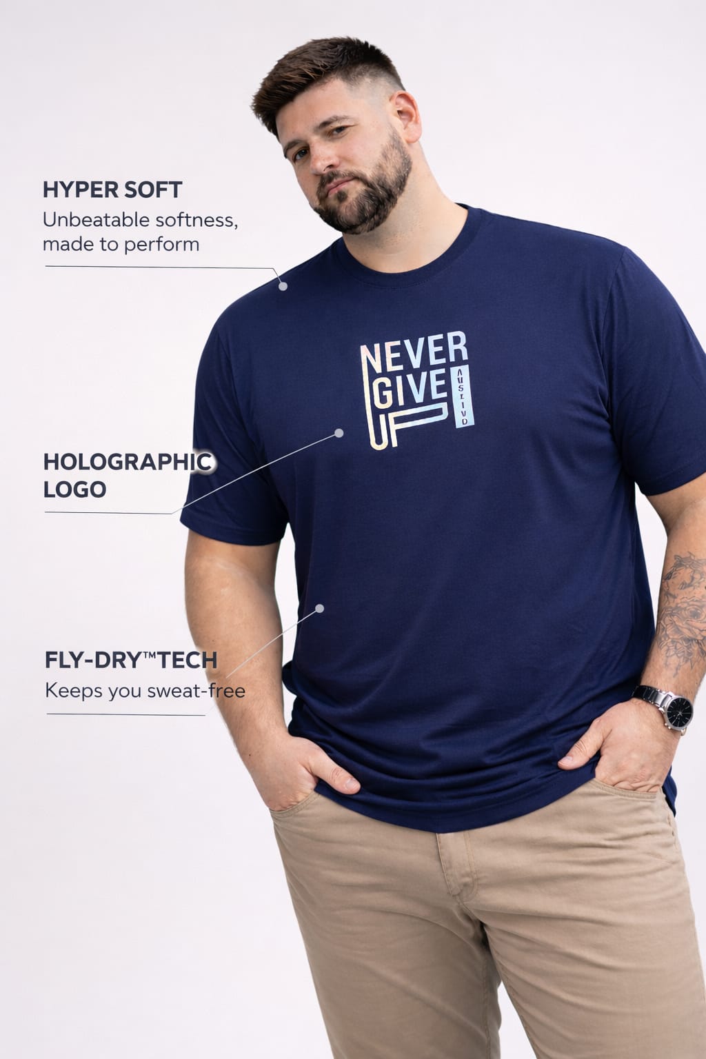 Austivo Men's Active Wear  T-shirt