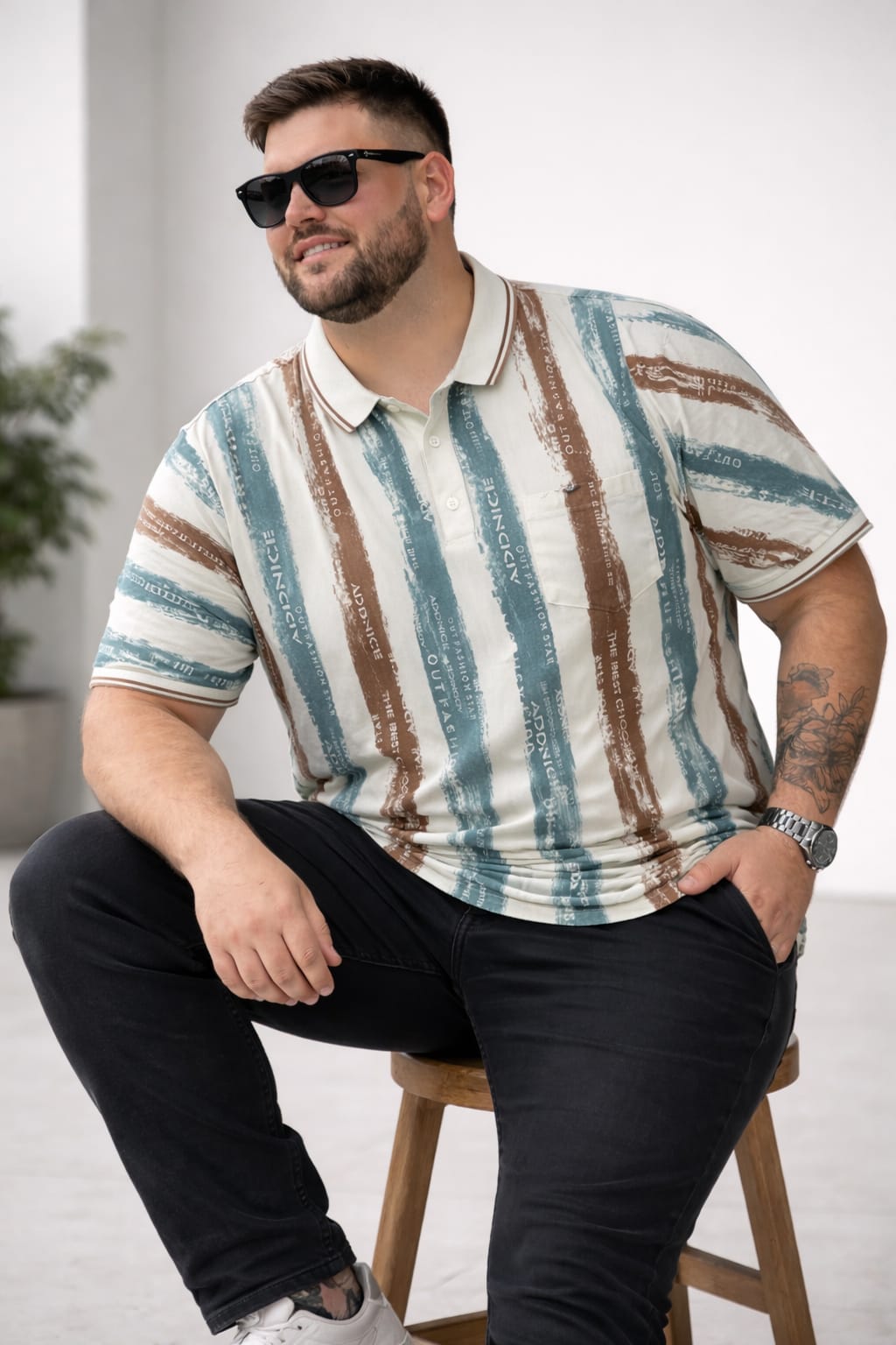 Austivo Men's  Polo Neck T-shirt