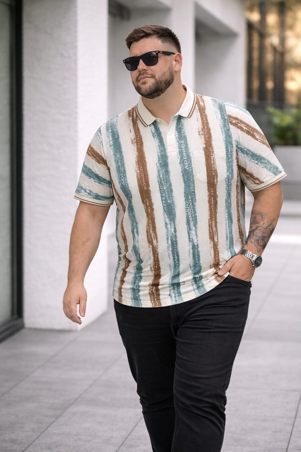 Austivo Men's  Polo Neck T-shirt