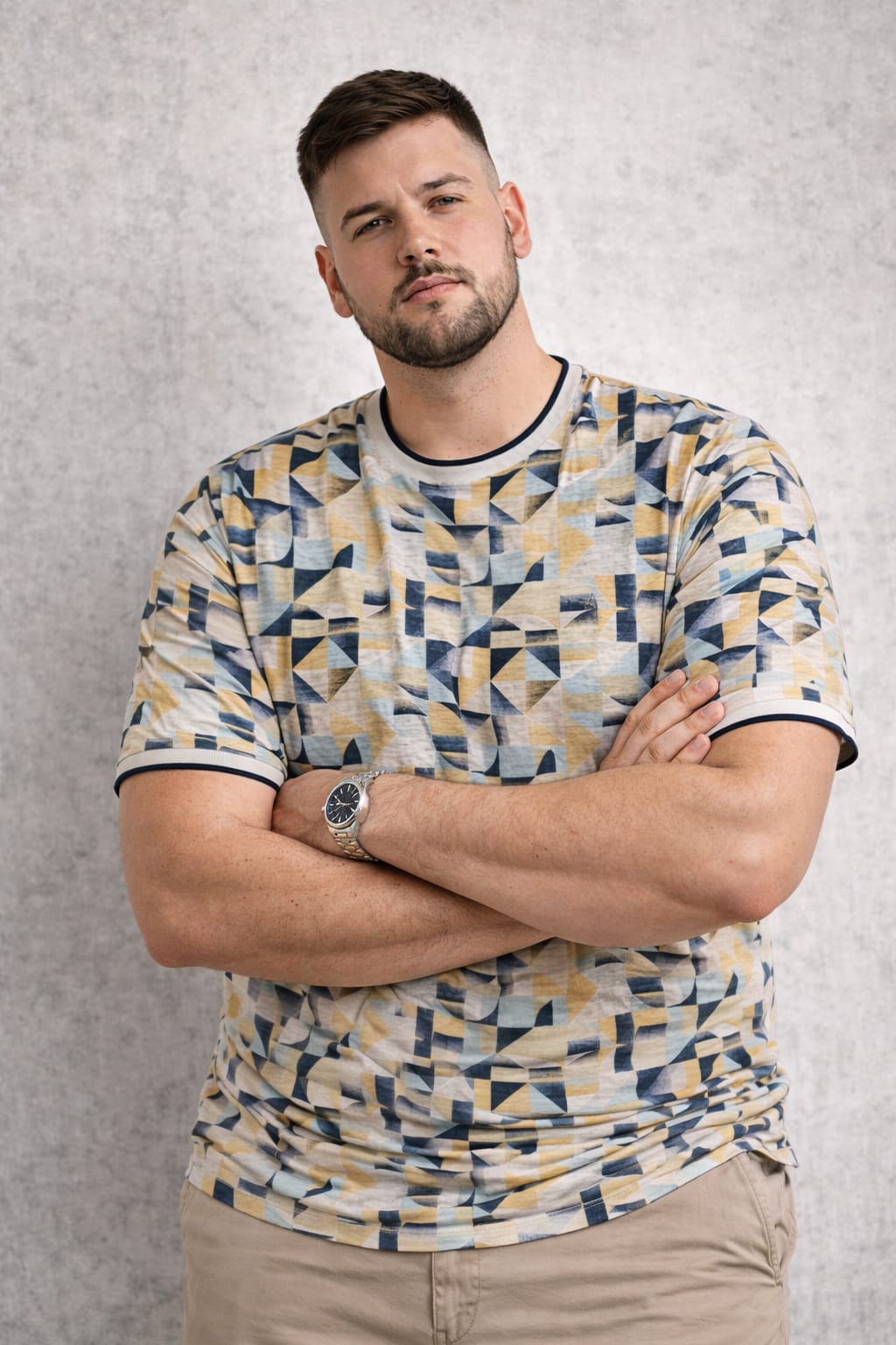 Austivo Men Round Neck Multicolor T-Shirt