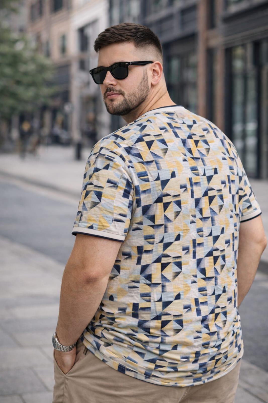 Austivo Men Round Neck Multicolor T-Shirt