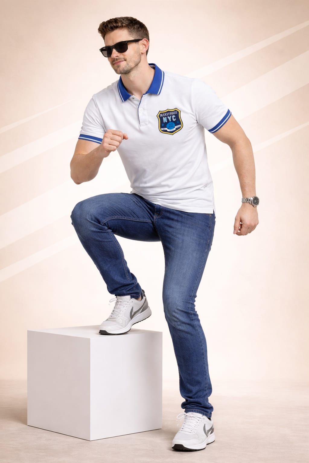 Austin Wood Solid Polo T-shirt