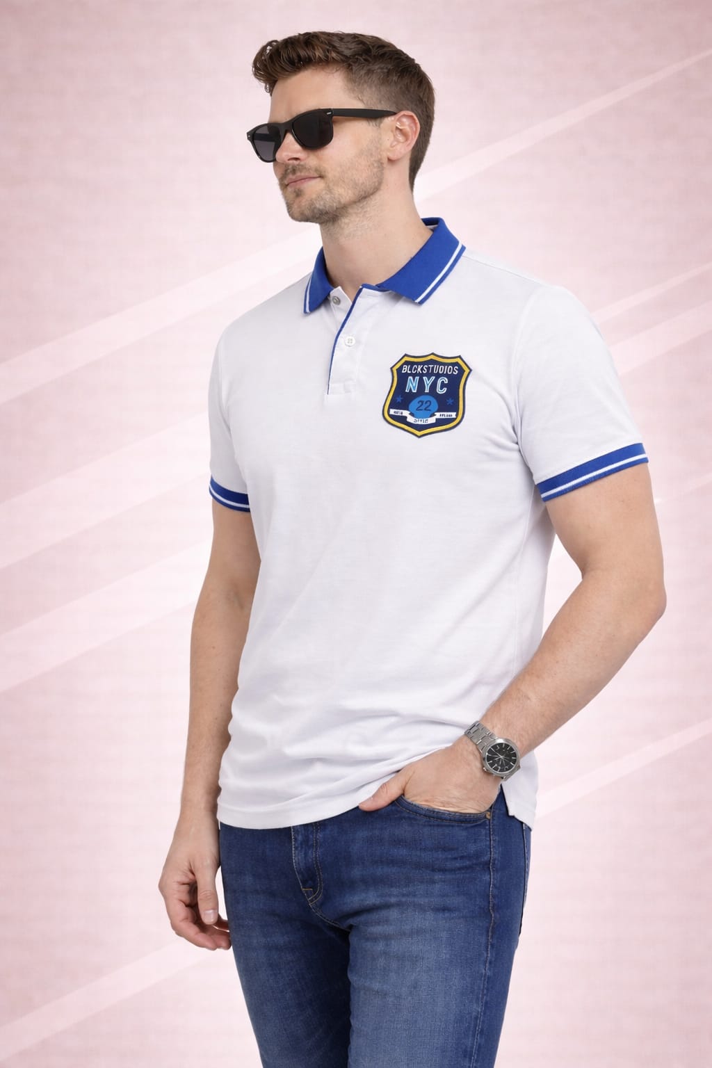 Austin Wood Solid Polo T-shirt