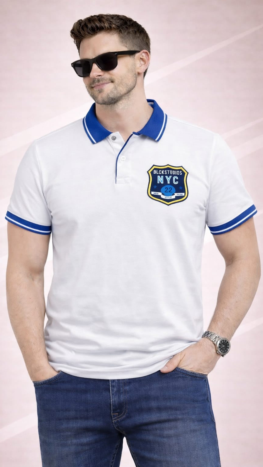 Austin Wood Solid Polo T-shirt