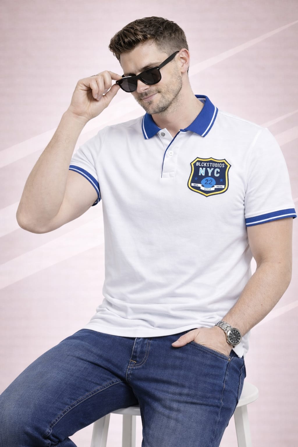 Austin Wood Solid Polo T-shirt