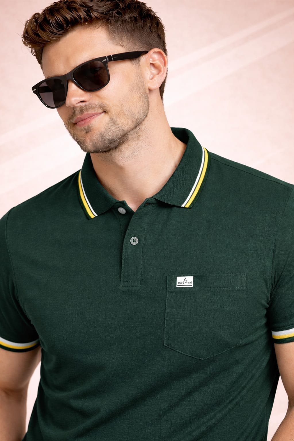 Austin Wood Solid Polo T-shirt