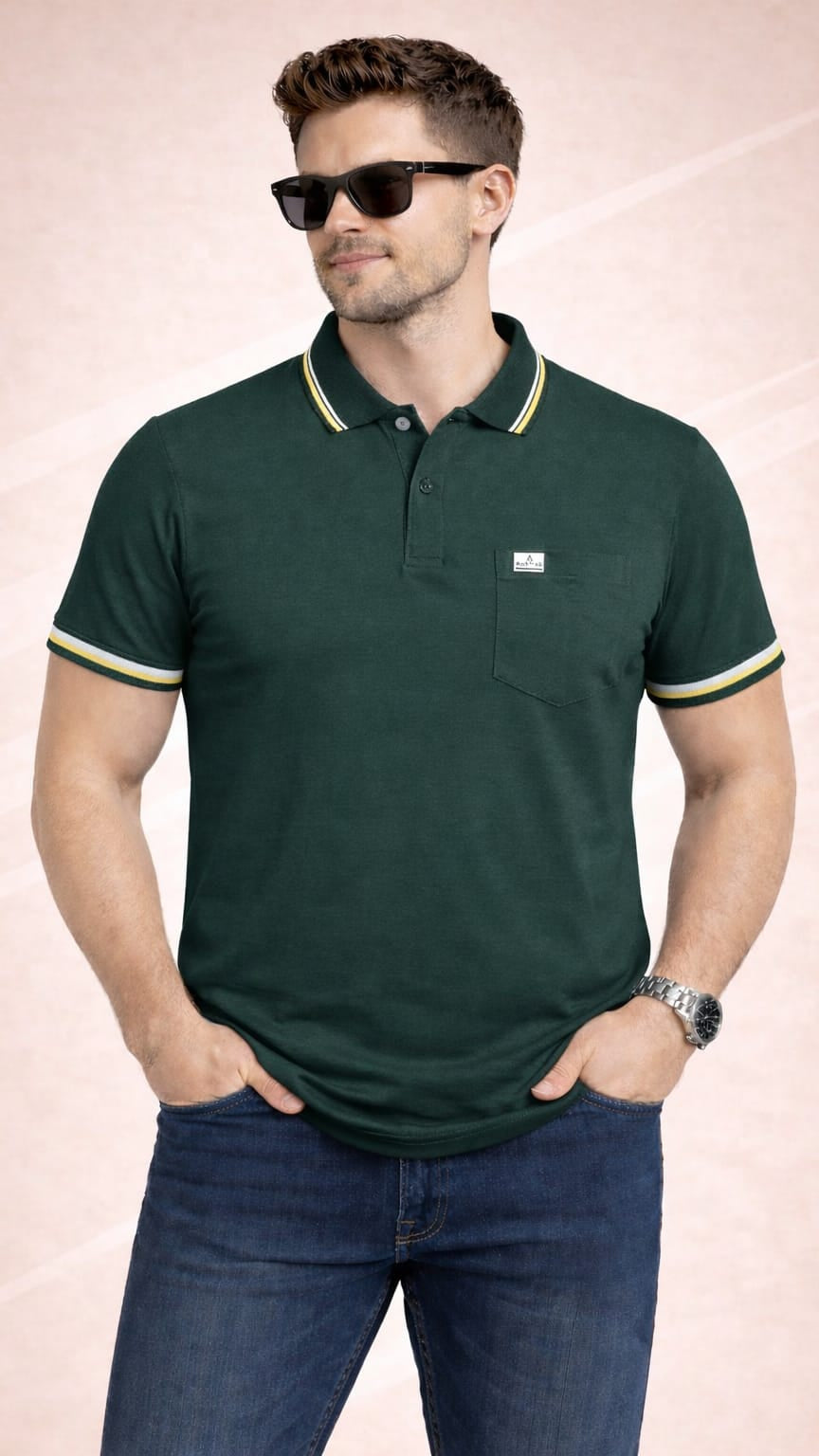 Austin Wood Solid Polo T-shirt
