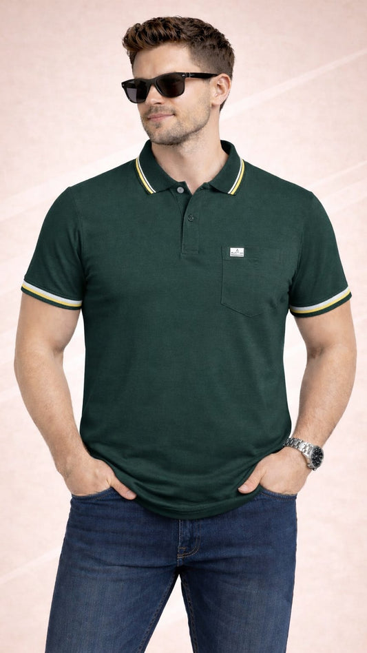 Austin Wood Solid Polo T-shirt