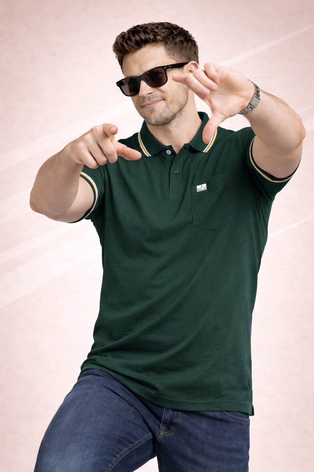 Austin Wood Solid Polo T-shirt