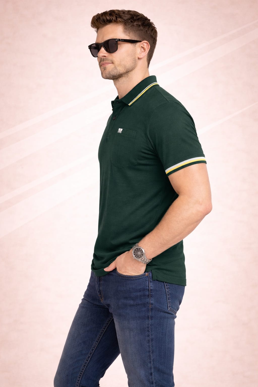 Austin Wood Solid Polo T-shirt