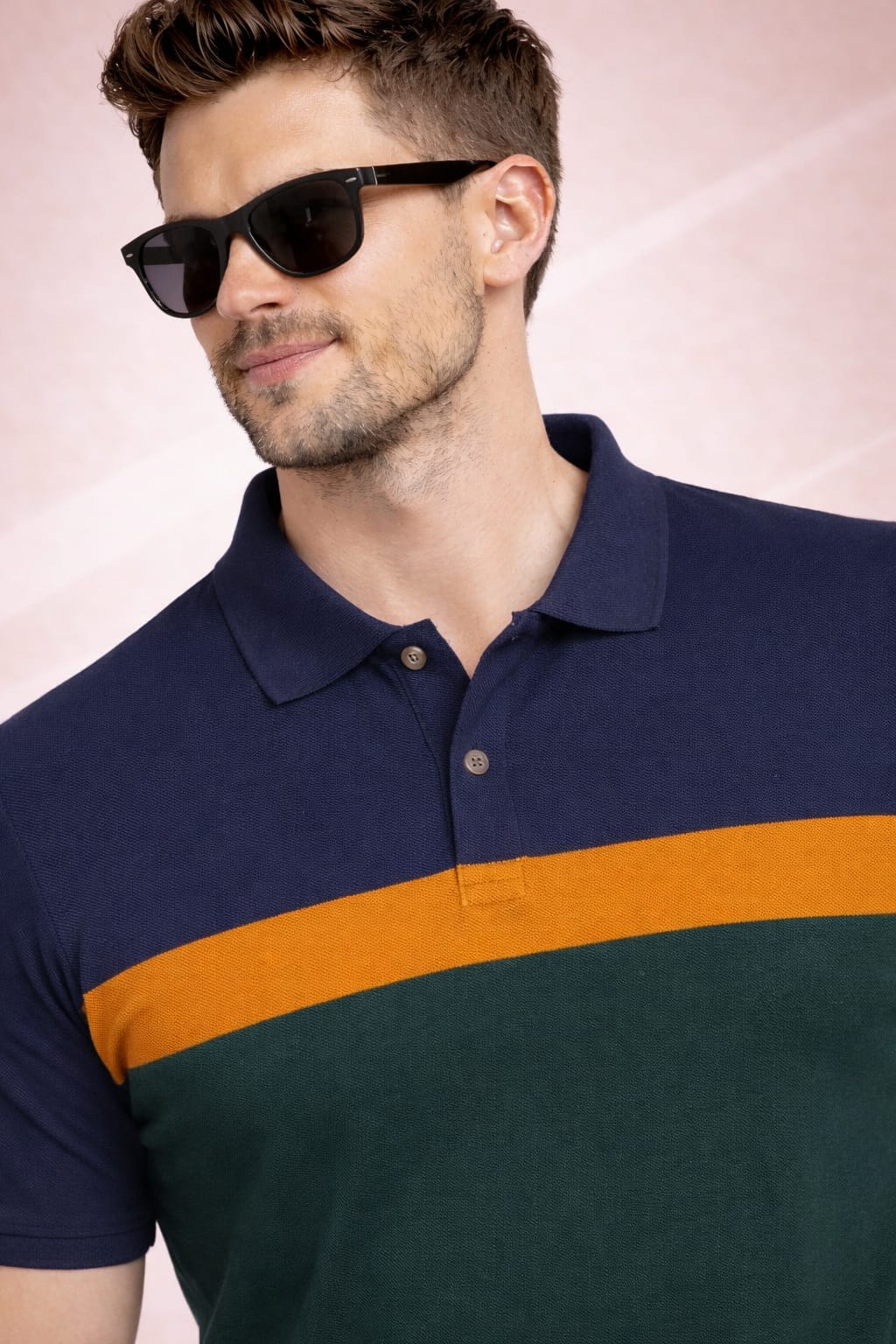 Green Stripers Polo T-shirt