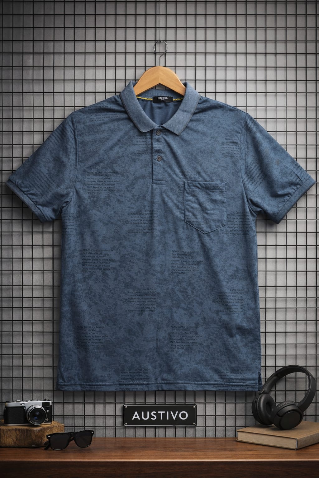 Austivo Men's  Polo Neck T-shirt