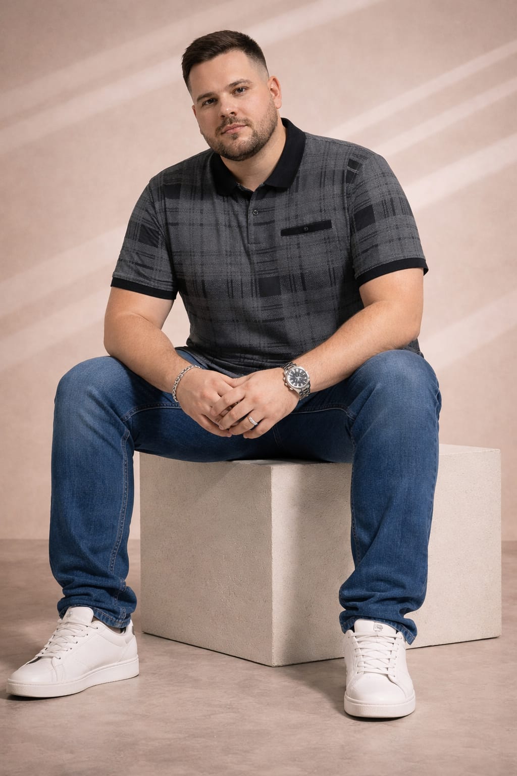 Austivo Men's  Polo Neck T-shirt